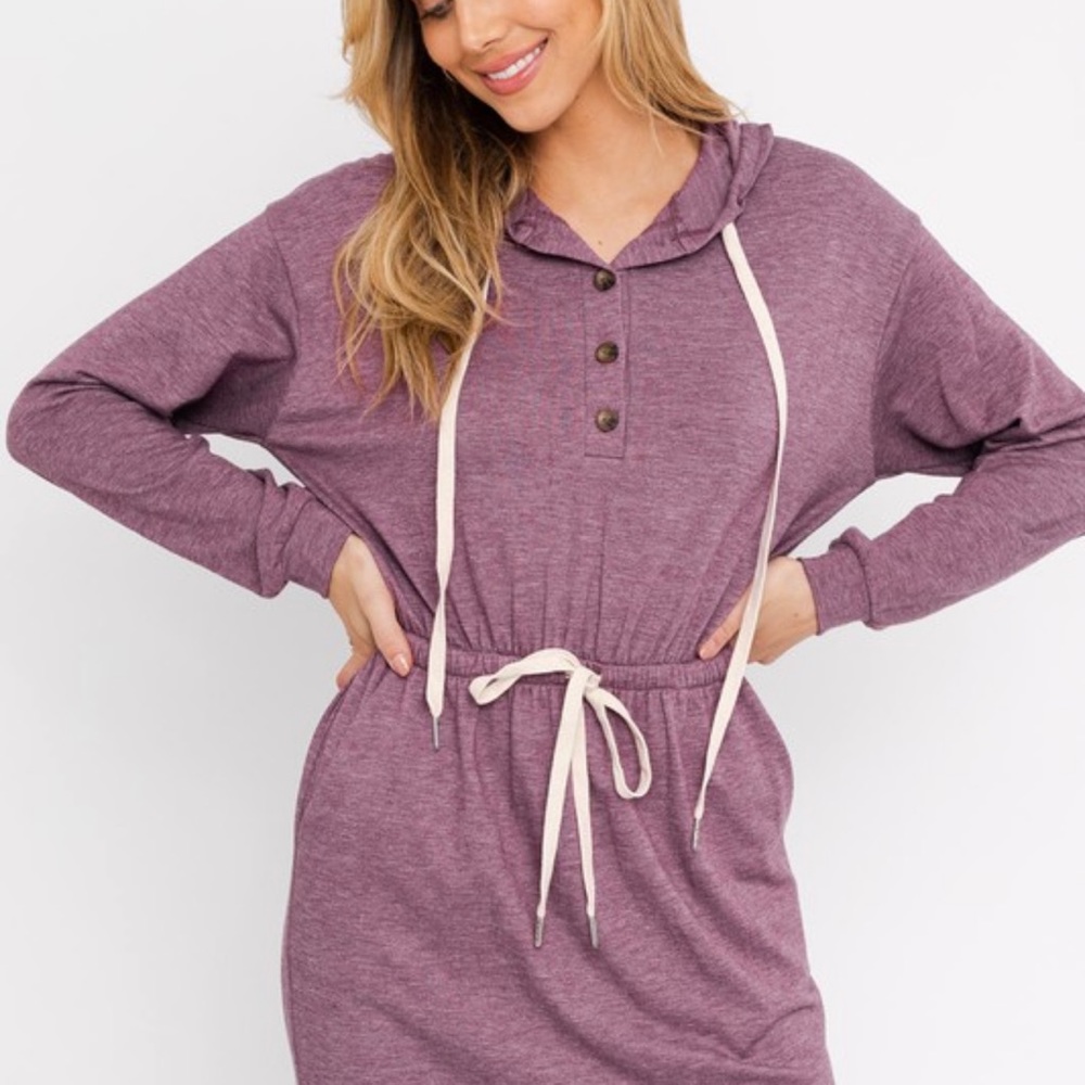 Purple hoodie dress